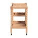 Baxton Studio Seamus 3-Tier Book Cart with Bobbin Frame, Beech Brown - BSOMG0264-3-Beech-Book Cart