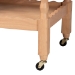 Baxton Studio Seamus 3-Tier Book Cart with Bobbin Frame, Beech Brown - BSOMG0264-3-Beech-Book Cart
