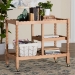 Baxton Studio Seamus 3-Tier Book Cart with Bobbin Frame, Beech Brown - BSOMG0264-3-Beech-Book Cart