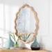 bali & pari Rasida Scalloped Natural Rattan Wall Mirror, Oval - BSOWS264-Light Honey Rattan-Boxed-Mirror