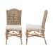 bali & pari Nitya Natural Rattan and Seagrass Camelback 2-Piece Dining Chair Set - BSODC1736-Natural Seagrass-Cushion-DC