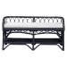 bali & pari Leryn Natural Rattan Bench with Shelf, Navy Blue - BSOWS20-Rattan Navy-Bench