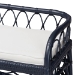 bali & pari Leryn Natural Rattan Bench with Shelf, Navy Blue - BSOWS20-Rattan Navy-Bench