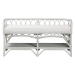 bali & pari Leryn Natural Rattan Bench with Shelf, White - BSOWS20-Rattan White-Bench