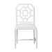 bali & pari Boone Dining Chair with Chinoiserie Design, White - BSOMD-39975-Boone-White-DC