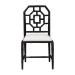 bali & pari Boone Dining Chair with Chinoiserie Design, Black - BSOMD-39975-Boone-Black-DC