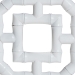 bali & pari Boone Counter Stool with Chinoiserie Design, White - BSOMD-39975-Boone-White-CS
