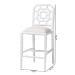 bali & pari Boone Counter Stool with Chinoiserie Design, White - BSOMD-39975-Boone-White-CS