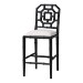 bali & pari Boone Counter Stool with Chinoiserie Design, Black