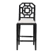bali & pari Boone Counter Stool with Chinoiserie Design, Black - BSOMD-39975-Boone-Black-CS