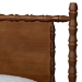 Baxton Studio Danette Bobbin Wood 4-Piece Bedroom Set with 2 Nightstands, Queen - BSOAkello-Walnut-Queen 4PC Bedroom Set