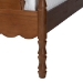 Baxton Studio Danette Bobbin Wood 4-Piece Bedroom Set with 1 Nightstands, Queen - BSOMG0260-Walnut-Queen 4PC Bedroom Set