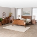 Baxton Studio Danette Bobbin Wood  5-Piece Bedroom Set, Queen - BSOMG0260-Walnut-Queen 5PC Bedroom Set
