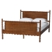 Baxton Studio Danette Bobbin Wood  5-Piece Bedroom Set, Queen - BSOMG0260-Walnut-Queen 5PC Bedroom Set