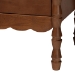 Baxton Studio Danette Bobbin Wood 4-Piece Bedroom Set with 1 Nightstands, Queen - BSOMG0260-Walnut-Queen 4PC Bedroom Set