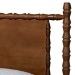 Baxton Studio Danette Bobbin Wood 4-Piece Bedroom Set with 1 Nightstands, Queen - BSOMG0260-Walnut-Queen 4PC Bedroom Set