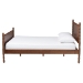 Baxton Studio Danette Bobbin Wood Platform Bed, Queen - BSOMG0260-Walnut-Queen