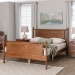 Baxton Studio Danette Bobbin Wood Platform Bed, Queen - BSOMG0260-Walnut-Queen