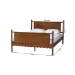 Baxton Studio Danette Bobbin Wood Platform Bed, Queen - BSOMG0260-Walnut-Queen