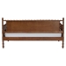 Baxton Studio Danette Bobbin Wood Daybed, Twin - BSOMG0260-1-Walnut-Daybed-Twin