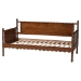 Baxton Studio Danette Bobbin Wood Daybed, Twin - BSOMG0260-1-Walnut-Daybed-Twin