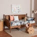 Baxton Studio Danette Bobbin Wood Daybed, Twin - BSOMG0260-1-Walnut-Daybed-Twin