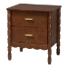 Baxton Studio Danette Bobbin Wood 2-Drawer Nightstand
