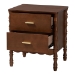 Baxton Studio Danette Bobbin Wood 2-Drawer Nightstand - BSOMG9021-Walnut-2DW-NS