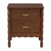 Baxton Studio Danette Bobbin Wood 2-Drawer Nightstand - BSOMG9021-Walnut-2DW-NS