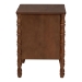 Baxton Studio Danette Bobbin Wood 2-Drawer Nightstand - BSOMG9021-Walnut-2DW-NS