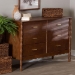 Baxton Studio Danette Bobbin Wood 6-Drawer Dresser - BSOMG9021-Walnut-6DW-Dresser