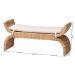 bali & pari Agave Woven Seagrass Bench with Removable Cushion - BSOAgave-Natural Waterhyacinth-Cushion-Bench