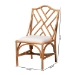 bali & pari Cedric Natural Rattan 2-Piece Dining Chair Set with Cushioned Seat - BSOCedric-Light Honey Rattan-Cushion-DC
