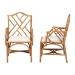 bali & pari Cedric Natural Rattan 2-Piece Dining Armchair Set with Cushioned Seat - BSOCedric-Light Honey Rattan-Cushion-Arm-DC