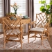 bali & pari Cedric Natural Rattan 2-Piece Dining Armchair Set with Cushioned Seat - BSOCedric-Light Honey Rattan-Cushion-Arm-DC