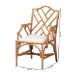 bali & pari Cedric Natural Rattan 2-Piece Dining Armchair Set with Cushioned Seat - BSOCedric-Light Honey Rattan-Cushion-Arm-DC