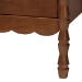 Baxton Studio Danette Bobbin Wood 4-Piece Canopy Bedroom Set, Queen - BSOMG0260-2-Walnut-Queen 4PC Canopy Bedroom Set