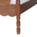 Baxton Studio Danette Bobbin Wood 5-Piece Canopy Bedroom Set, Queen - BSOMG0260-2-Walnut-Queen 5PC Canopy Bedroom Set