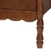 Baxton Studio Danette Bobbin Wood 5-Piece Canopy Bedroom Set, Queen - BSOMG0260-2-Walnut-Queen 5PC Canopy Bedroom Set