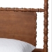 Baxton Studio Danette Bobbin Wood Canopy Bed, Queen - BSOMG0260-2-Walnut-Queen-Canopy Bed