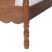 Baxton Studio Danette Bobbin Wood Canopy Bed, Queen - BSOMG0260-2-Walnut-Queen-Canopy Bed