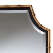 Baxton Studio Lieven Accent Wall Mirror with Bamboo Inspired Frame - BSORXW-10798-Gold