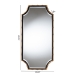 Baxton Studio Lieven Accent Wall Mirror with Bamboo Inspired Frame - BSORXW-10798-Gold
