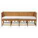 bali & pari Serenay Natural Rattan Dining Bench, 77" - BSOPalm Short-Natural Rattan-Long-Version 2-L Shape Seating