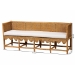 bali & pari Serenay Natural Rattan Dining Bench, 77" - BSOPalm Short-Natural Rattan-Long-Version 2-L Shape Seating