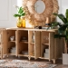 bali & pari Delilah Natural Rattan 4-Door Sideboard Buffet - BSODelilah-Natural Rattan-Sideboard