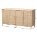 bali & pari Delilah Natural Rattan 4-Door Sideboard Buffet - BSODelilah-Natural Rattan-Sideboard