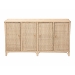 bali & pari Delilah Natural Rattan 4-Door Sideboard Buffet - BSODelilah-Natural Rattan-Sideboard