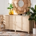 bali & pari Delilah Natural Rattan 4-Door Sideboard Buffet - BSODelilah-Natural Rattan-Sideboard