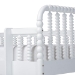 Baxton Studio Lucera Bobbin Bunk Bed with Ladder, White - BSOMG0110-9-White-Twin-Bunk Bed